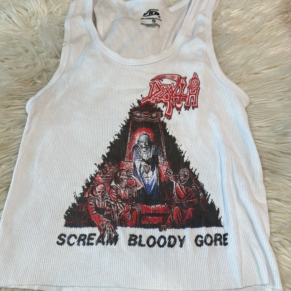 Death Scream bloody gore thin ribbed tank